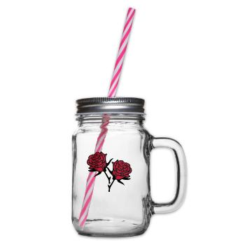 roses4 - Henkelglas mit Schraubdeckel - Klar - Rechts