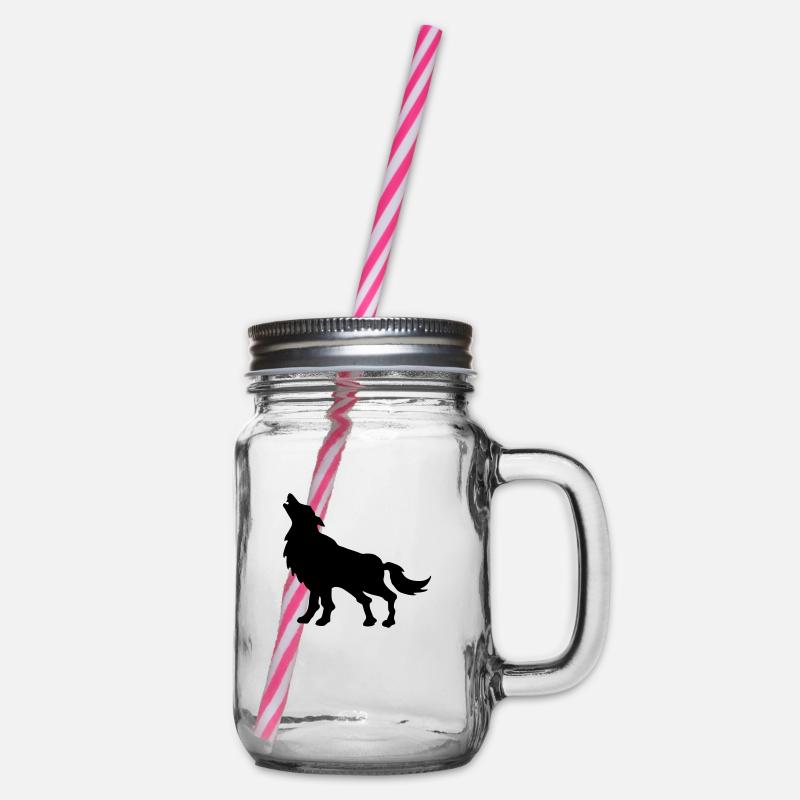 loup - Bocal à boisson - transparent