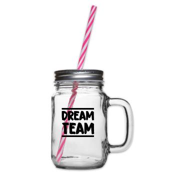 dream_team_01 - Henkelglas mit Schraubdeckel - Klar - Rechts