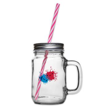 2 Suesse Kleckse - Henkelglas mit Schraubdeckel - Klar - Rechts