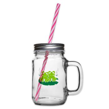 Joint smoke 2 frogs - Glass jar with handle and screw cap - clear - Right
