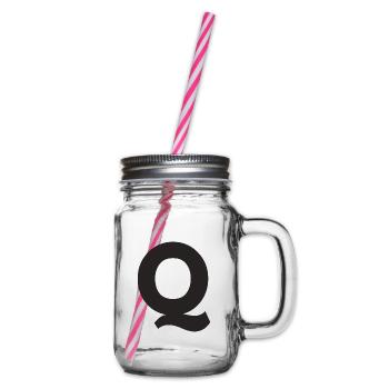 Q - Glass jar with handle and screw cap - clear - Right
