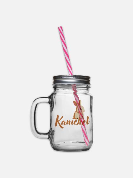 Kanickel - Henkelglas mit Schraubdeckel - Klar