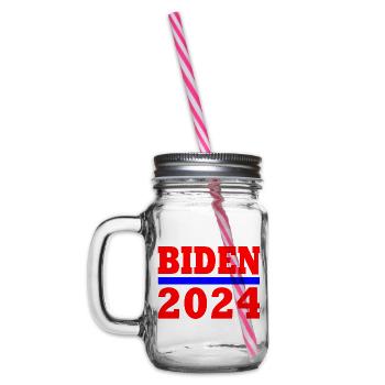 Joe biden 2024 - Henkelglas mit Schraubdeckel - Klar - Links