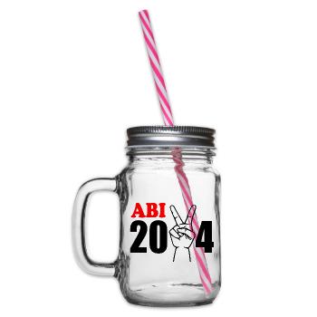 Abi 2024 - Henkelglas mit Schraubdeckel - Klar - Links