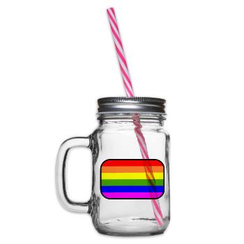 Lgbt - Henkelglas mit Schraubdeckel - Klar - Links