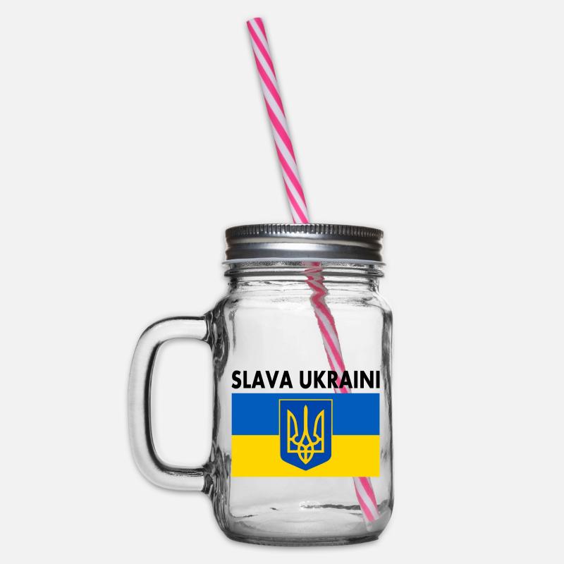 Slava ukraini - Bocal à boisson - transparent