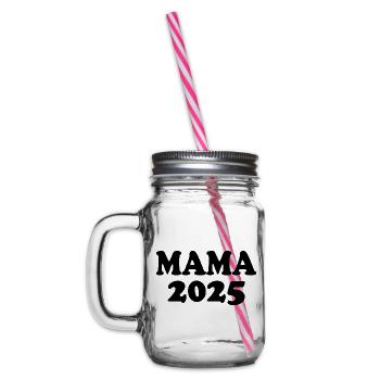 Mama 2025 - Henkelglas mit Schraubdeckel - Klar - Links