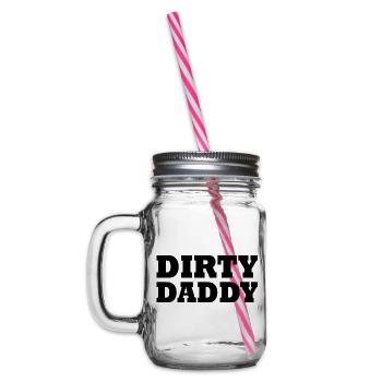 Dirty daddy - Henkelglas mit Schraubdeckel - Klar - Links