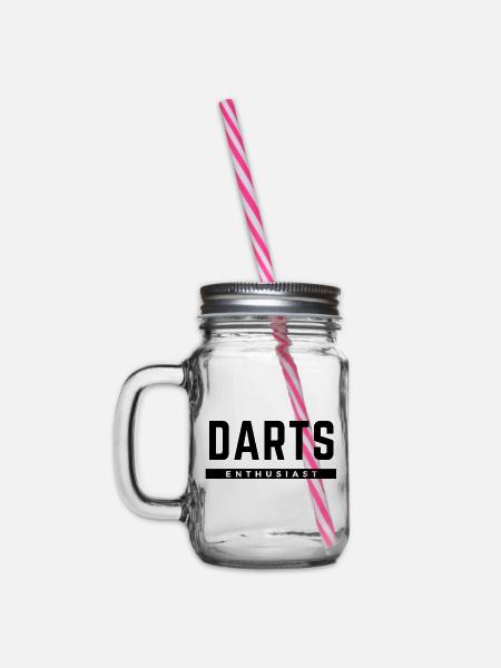 Darts Enthusiast - Henkelglas mit Schraubdeckel - Klar