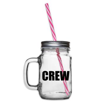 Crew - Glass jar with handle and screw cap - clear - Left