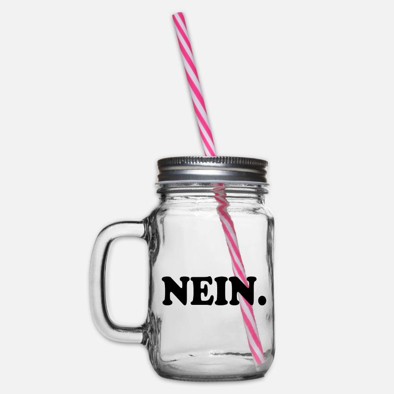 Nein - Henkelglas mit Schraubdeckel - Klar