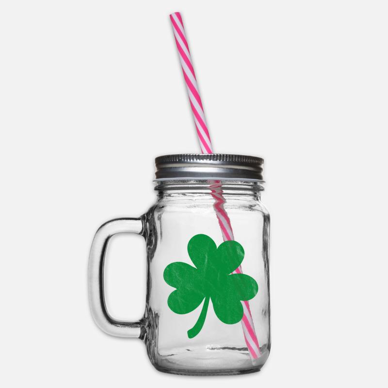 Shamrock - Saint-Patrick - Bocal à boisson - transparent