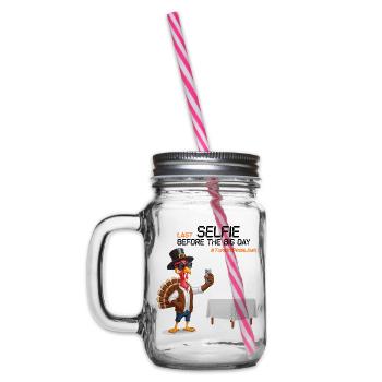 Turkey Problems - Glass jar with handle and screw cap - clear - Left
