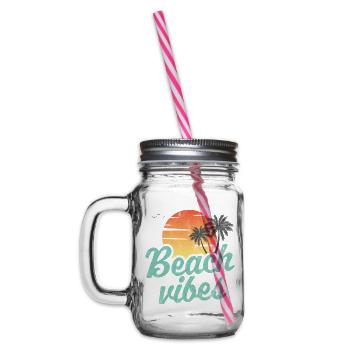 Vibrations de la plage - Bocal à boisson - transparent - Gauche