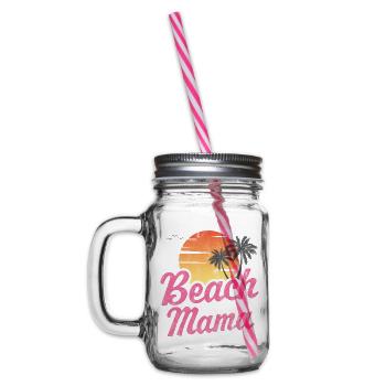 Maman de la plage - Bocal à boisson - transparent - Gauche