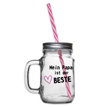Papa ist der Beste - Henkelglas mit Schraubdeckel - Klar - Links