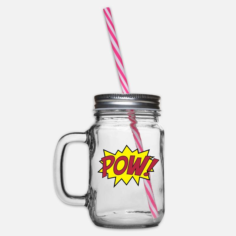 pow_punch - Henkelglas mit Schraubdeckel - Klar