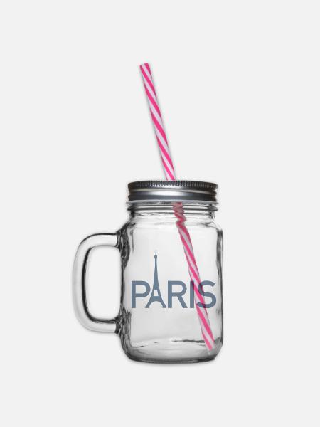 Paris - Henkelglas mit Schraubdeckel - Klar