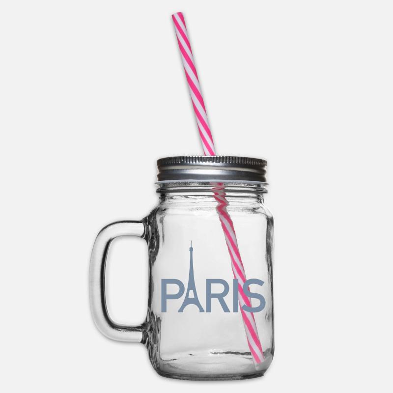 Paris - Henkelglas mit Schraubdeckel - Klar