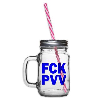 Fck pvv - Glass jar with handle and screw cap - clear - Left