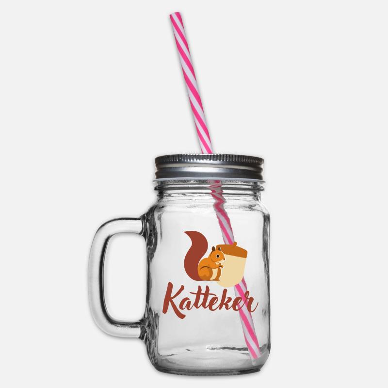 Katteker - Henkelglas mit Schraubdeckel - Klar