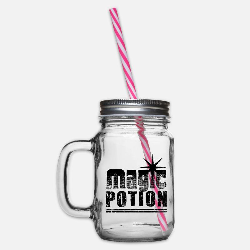 MAGIC POTION - Zaubertrank - Glass jar with handle and screw cap - clear