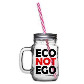Eco not ego - Bocal à boisson - transparent - Gauche