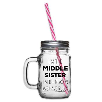 Passende Schwestern - Middle Sister Rules II - Henkelglas mit Schraubdeckel - Klar - Links