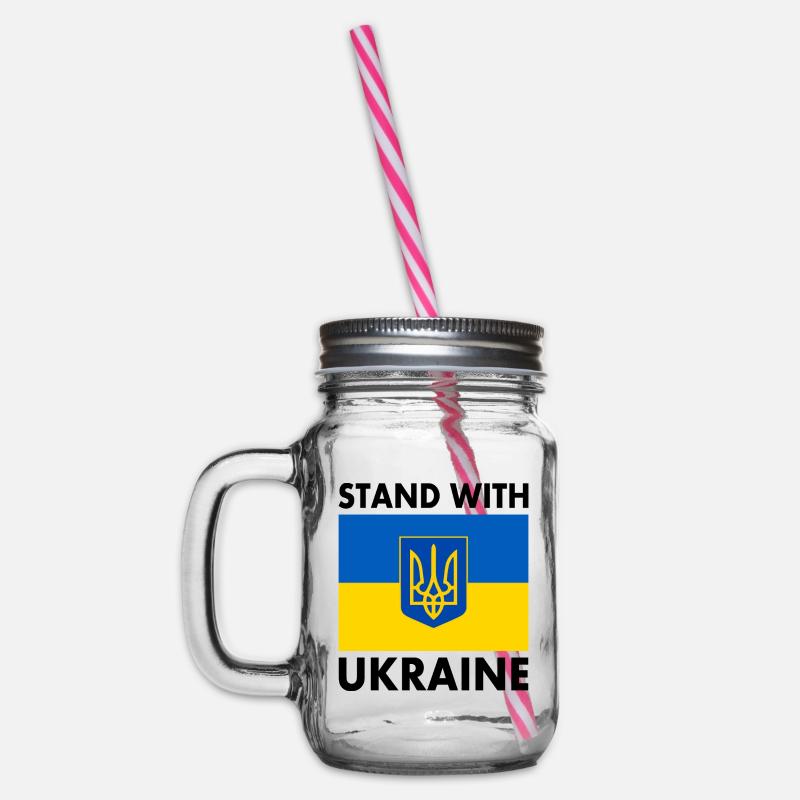 stand with ukraine - Bocal à boisson - transparent