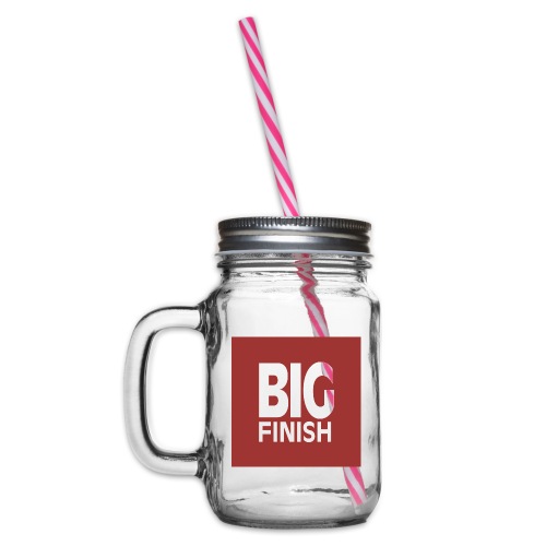 Big Finish Red Logo - Glass jar with handle and screw cap