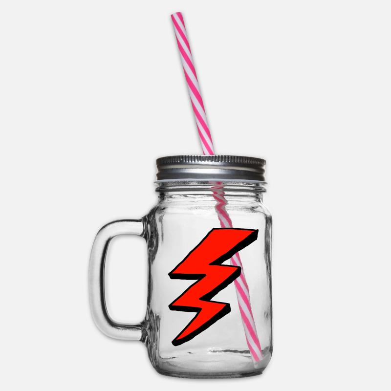 Blitz ϟ Blitz - Henkelglas mit Schraubdeckel - Klar