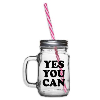 Yes you can - Glass jar with handle and screw cap - clear - Left