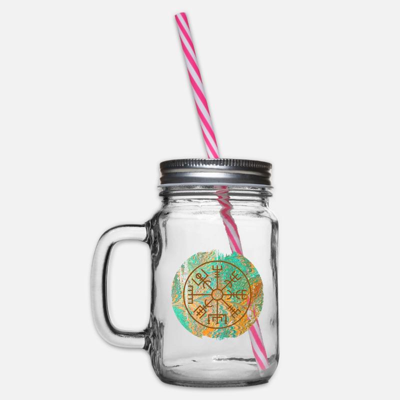 Vegvisir E 36 - Glass jar with handle and screw cap - clear