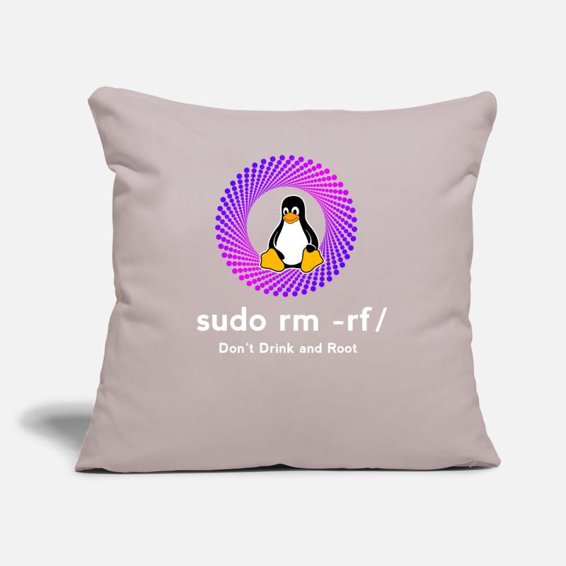Computer Sys admin Pinguin Nerd pc sudo rm -rf cod Sofakissen mit Füllung 45 x 45 cm