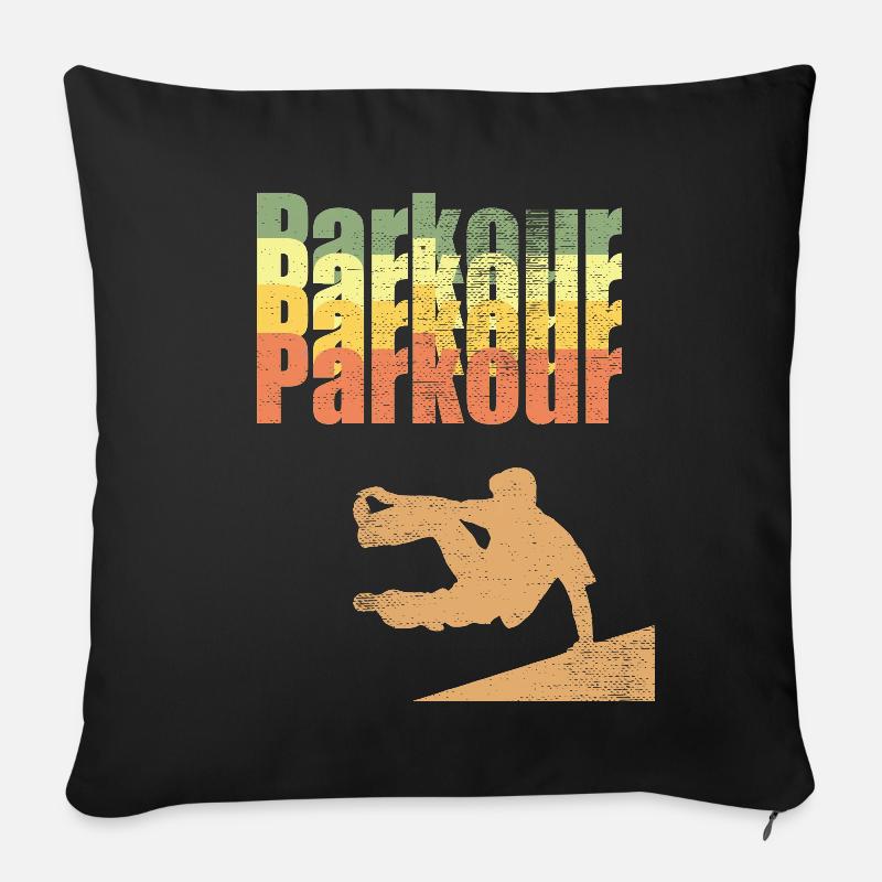 Parkour - Sofakissen mit Füllung 45 x 45 cm - Schwarz