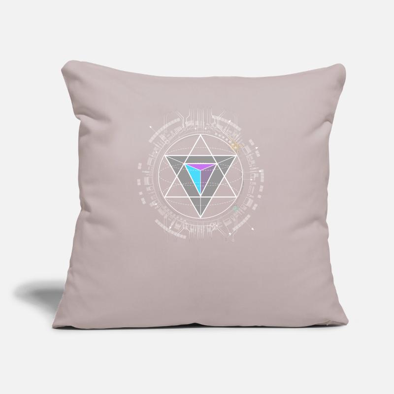nerd cpu pyramid illuminati game wow hacker code Sofa pillow with filling 45cm x 45cm