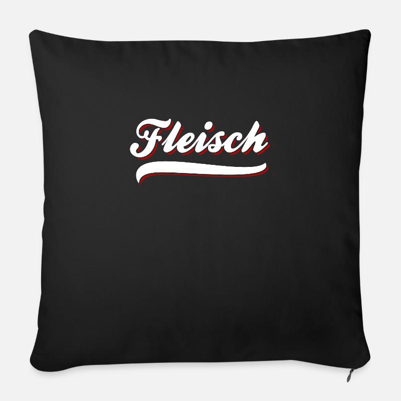 Fleisch - Sofakissen mit Füllung 45 x 45 cm - Schwarz