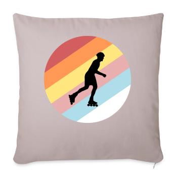 Inline skating - Sofa pillow with filling 45cm x 45cm - light taupe - Front