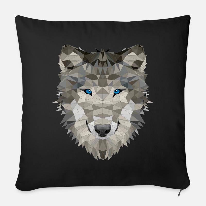 Wolf Wildtiere Wölfe Rudel Wehrwolf Horror Geist - Sofakissen mit Füllung 45 x 45 cm - Schwarz