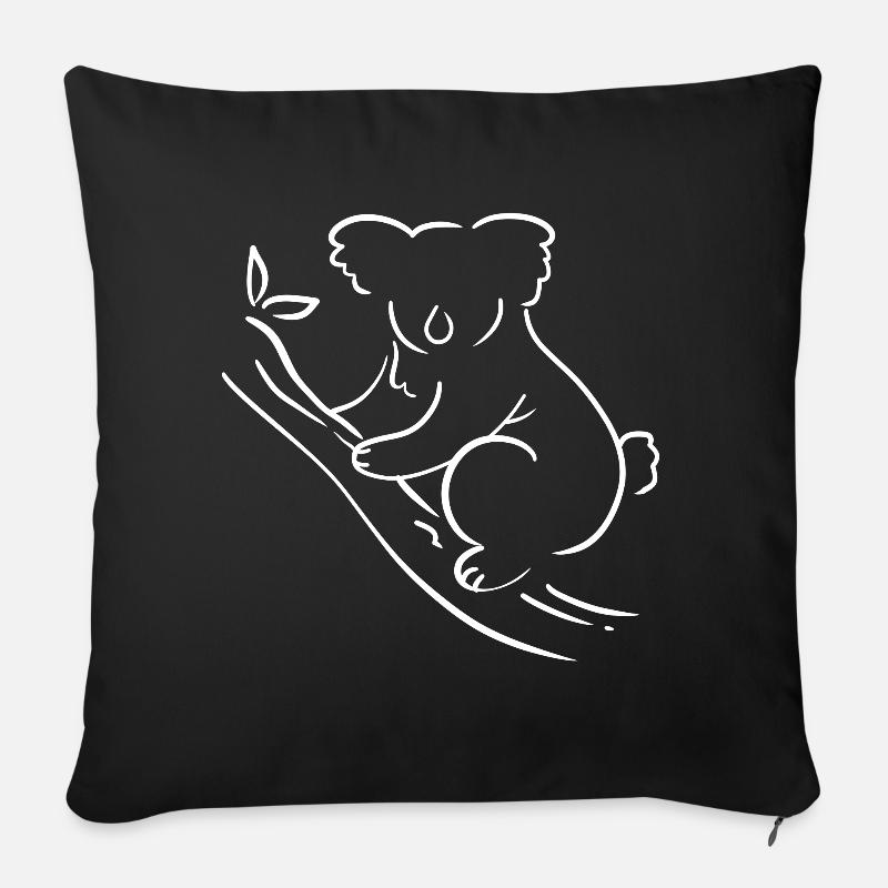 Koala Australien Australier - Sofakissen mit Füllung 45 x 45 cm - Schwarz