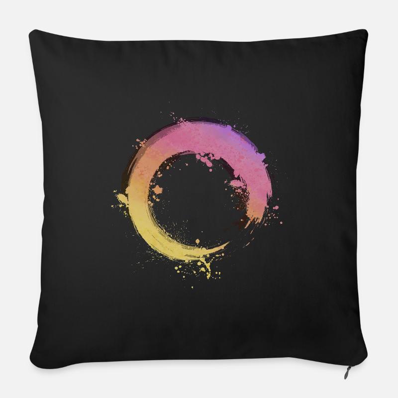 Zen Circle - Sofakissen mit Füllung 45 x 45 cm - Schwarz