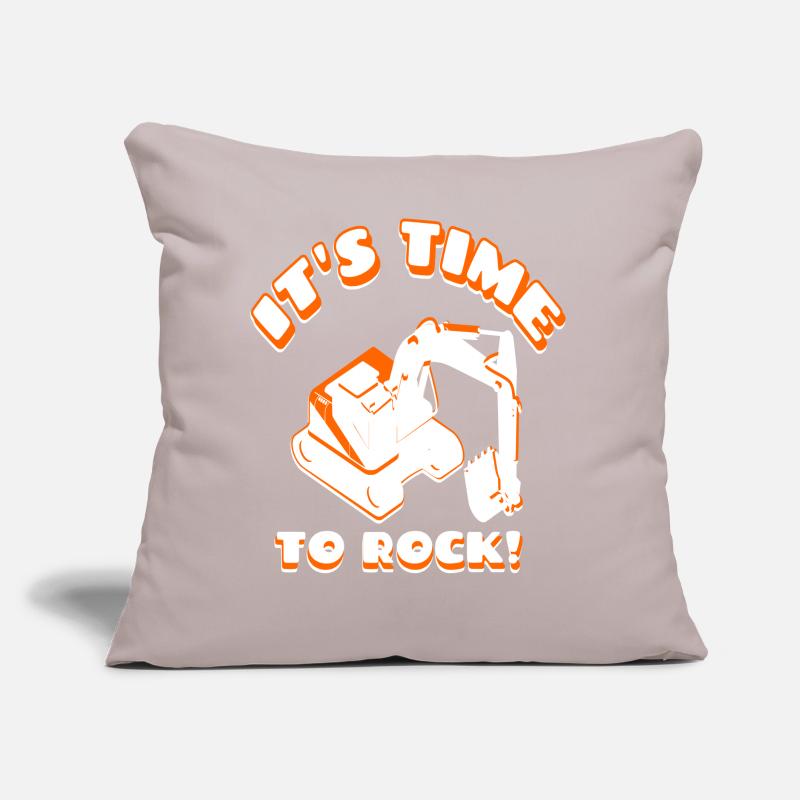 Excavator driver it's time to work Sofa pillow with filling 45cm x 45cm