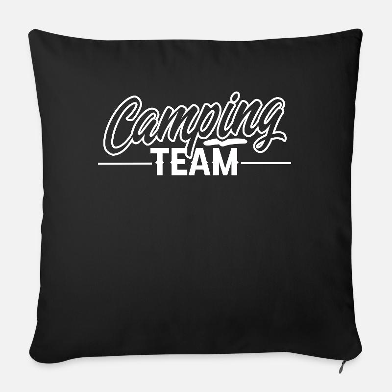 Camping Team - Sofakissen mit Füllung 45 x 45 cm - Schwarz