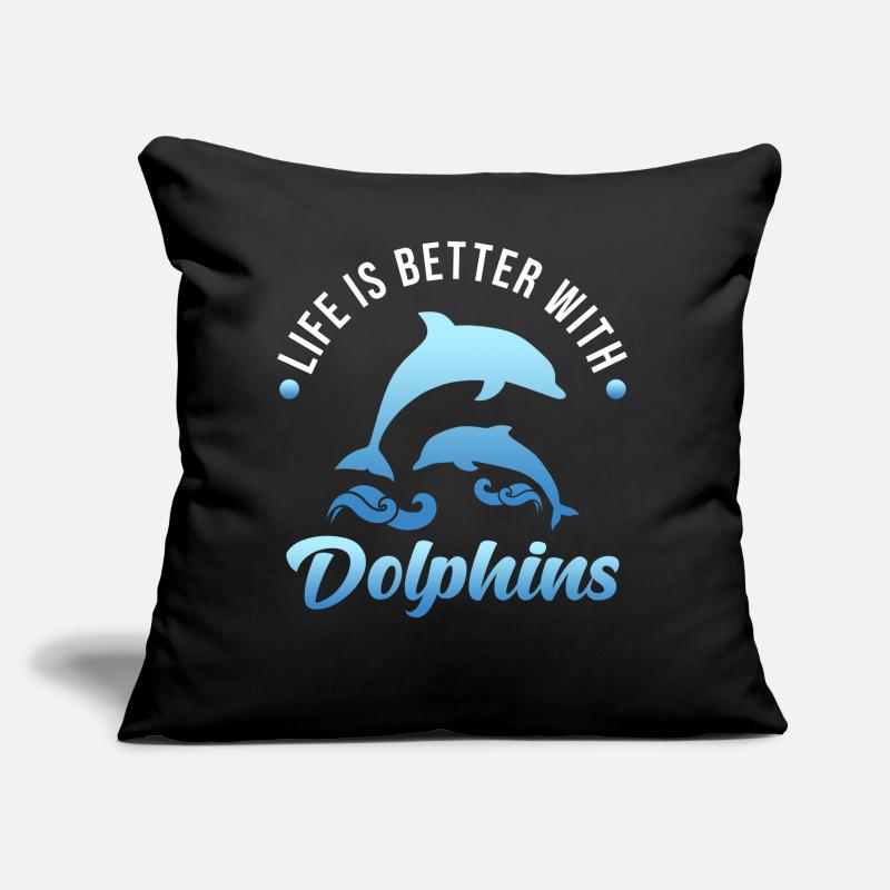 Delfin Sofakissen mit Füllung 45 x 45 cm