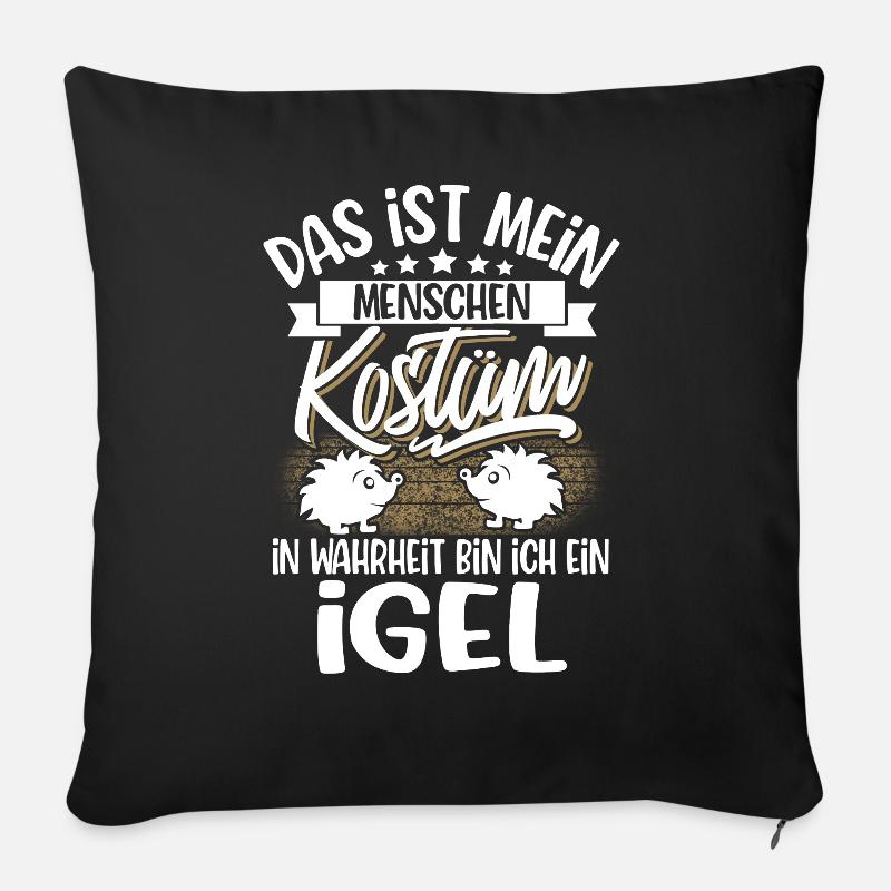 Igel - Sofakissen mit Füllung 45 x 45 cm - Schwarz