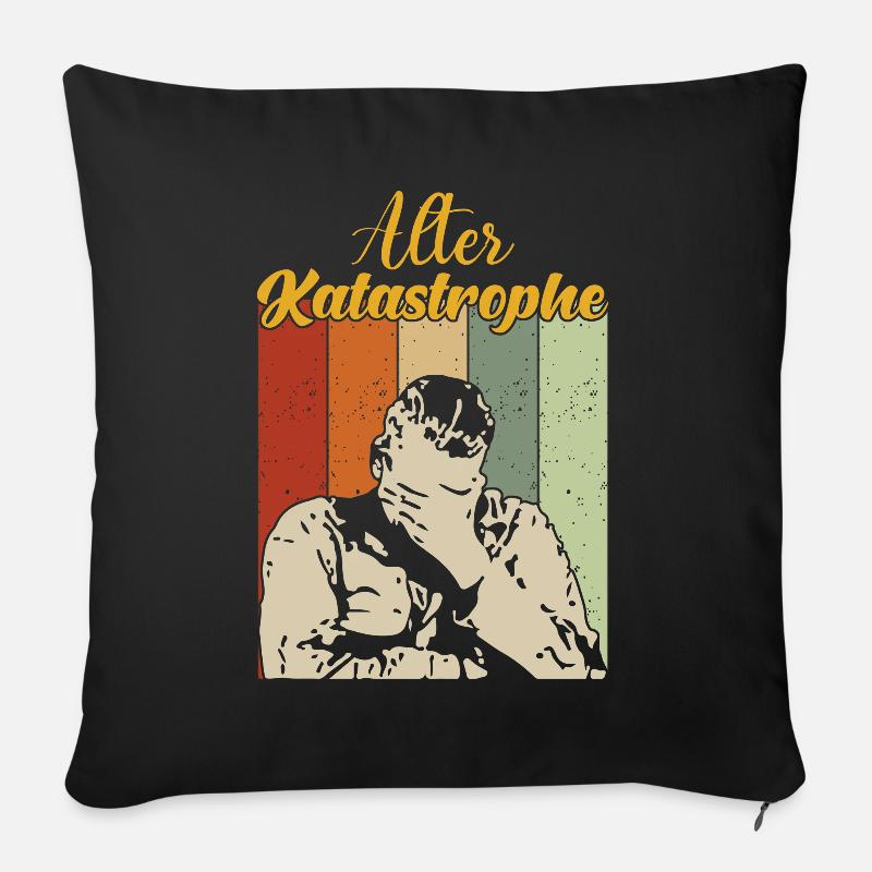 Alter Katastrophe - Sofakissen mit Füllung 45 x 45 cm - Schwarz