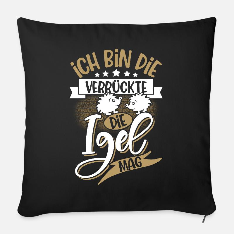 Igel - Sofakissen mit Füllung 45 x 45 cm - Schwarz