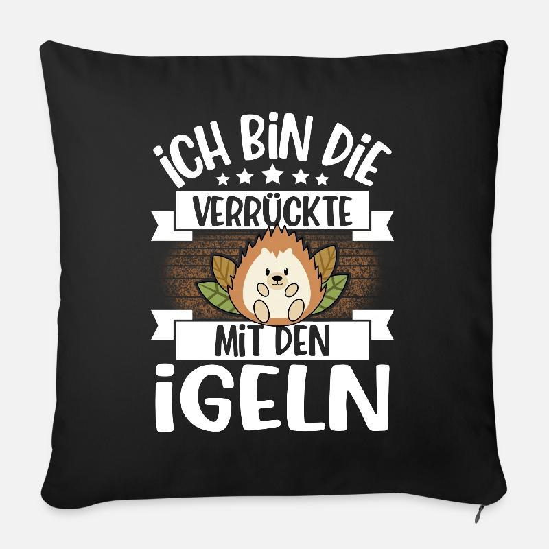 Igel - Sofakissen mit Füllung 45 x 45 cm - Schwarz