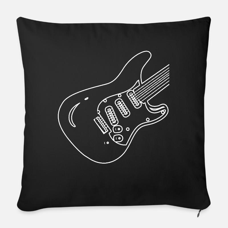 Gitarre - Sofakissen mit Füllung 45 x 45 cm - Schwarz